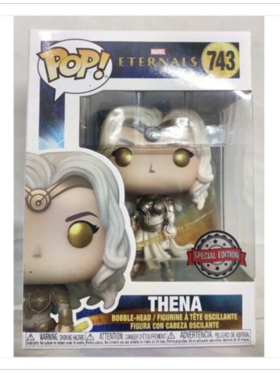 Funko Other - Funko Pop Marvel Eternals Thena 743 Special Edition Silver Sticker Bobble W/ Box